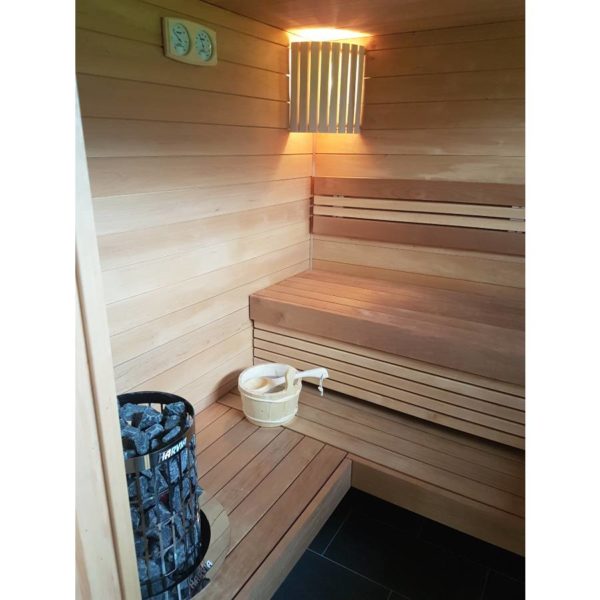 Löyly sauna France lambris en aulne 15x120 STS4 sauna sur mesure vente de sauna en Kit